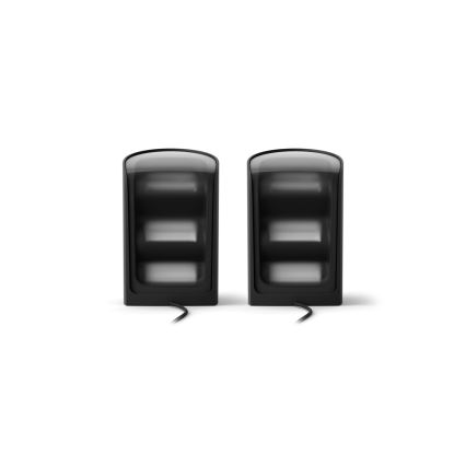 Philips - SADA 2x LED RGBW Stmívatelné projekční svítidlo Hue PLAY LED/20W/230V 2000–6500K černá