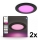 Philips - SADA 2x LED RGBW Stmívatelné koupelnové podhledové svítidlo Hue SLIM LED/12W/230V 2000-6500K černá IP44