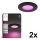 Philips - SADA 2x LED RGBW Stmívatelné koupelnové podhledové svítidlo Hue SLIM LED/8,3W/230V 2000-6500K černá IP44