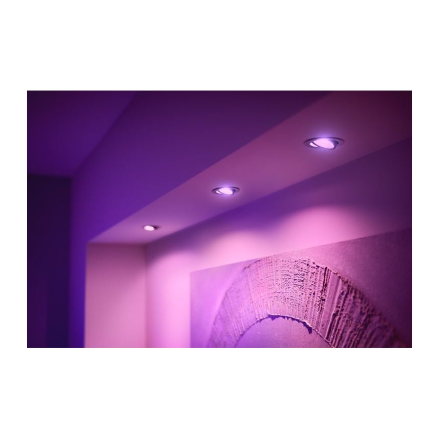 Philips - SADA 3x LED RGB Stmívatelné podhledové svítidlo Hue CENTURA 1xGU10/5,7W/230V 2000-6500K