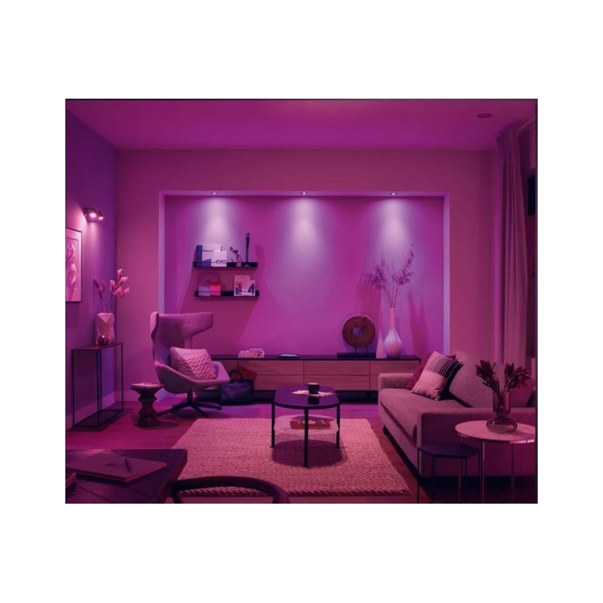 Philips - SADA 3x LED RGB Stmívatelné podhledové svítidlo Hue CENTURA 1xGU10/5,7W/230V 2000-6500K