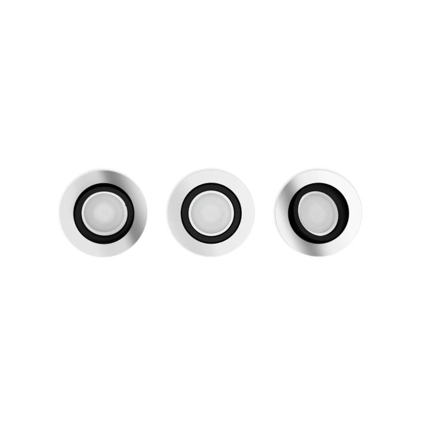 Philips - SADA 3x LED RGB Stmívatelné podhledové svítidlo Hue CENTURA 1xGU10/5,7W/230V 2000-6500K