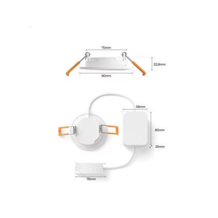 Philips - SADA 3x LED RGBW Stmívatelné koupelnové podhledové svítidlo Hue SLIM LED/8,3W/230V 1000-20000K bílá P44
