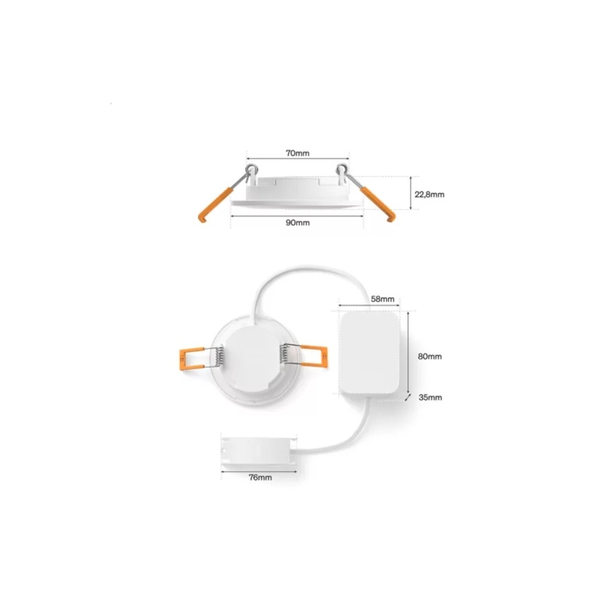 Philips - SADA 3x LED RGBW Stmívatelné koupelnové podhledové svítidlo Hue SLIM LED/8,3W/230V 1000-20000K bílá P44