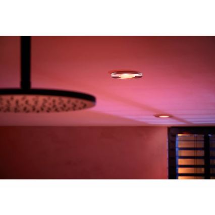 Philips - SADA 3x LED RGBW Stmívatelné koupelnové podhledové svítidlo Hue XAMENTO 1xGU10/4,2W/230V IP44 2000-6500K
