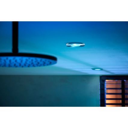 Philips - SADA 3x LED RGBW Stmívatelné koupelnové podhledové svítidlo Hue XAMENTO 1xGU10/4,2W/230V IP44 2000-6500K
