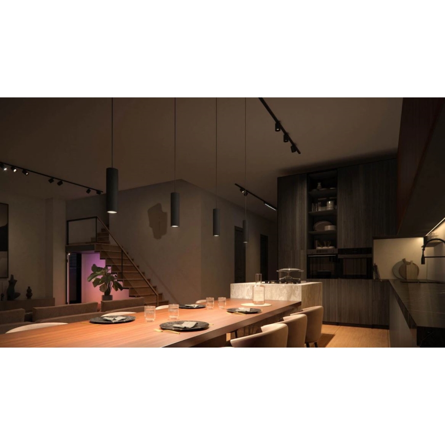 Philips - SADA 3x LED RGBW Stmívatelný lustr na lanku do lištového systému Hue PERIFO LED/15,6W/230V 2000-6500K