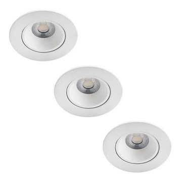 Philips - SADA 3x LED Stmívatelné koupelnové podhledové svítidlo ABROSA LED/9W/230V IP44