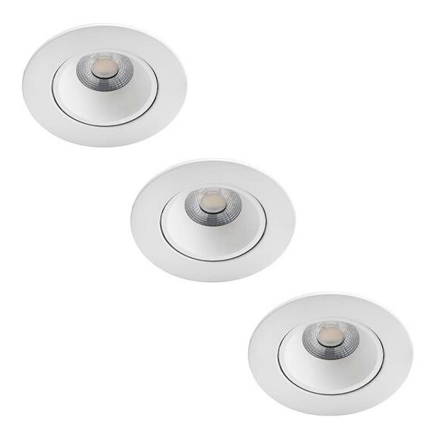 Philips - SADA 3x LED Stmívatelné koupelnové podhledové svítidlo ABROSA LED/9W/230V IP44