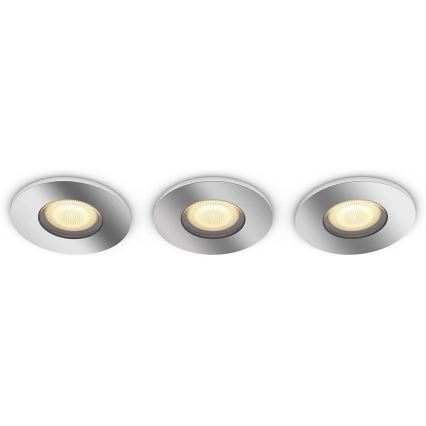 Philips - SADA 3x LED Stmívatelné koupelnové svítidlo Hue ADORE 1xGU10/5W/230V IP44 + dálkové ovládání