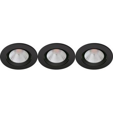 Philips - SADA 3x LED Stmívatelné podhledové svítidlo SPARKLE LED/5,5W/230V 2700K černá