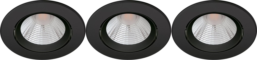 Philips - SADA 3x LED Stmívatelné podhledové svítidlo SPARKLE LED/5,5W/230V 2700K černá