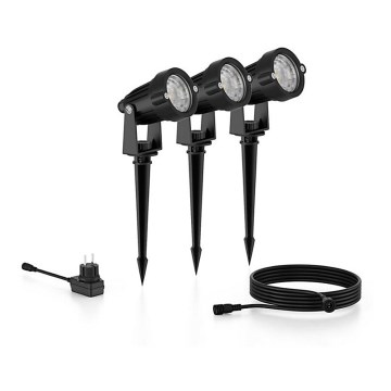 Philips - SADA 3x LED Venkovní bodové svítidlo CAPER LED/1,5W/24/230V IP44