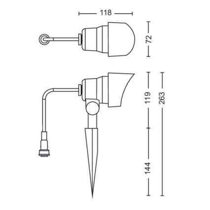 Philips -SADA 3x LED Venkovní bodové svítidlo LED/6W/230V 2700K IP44