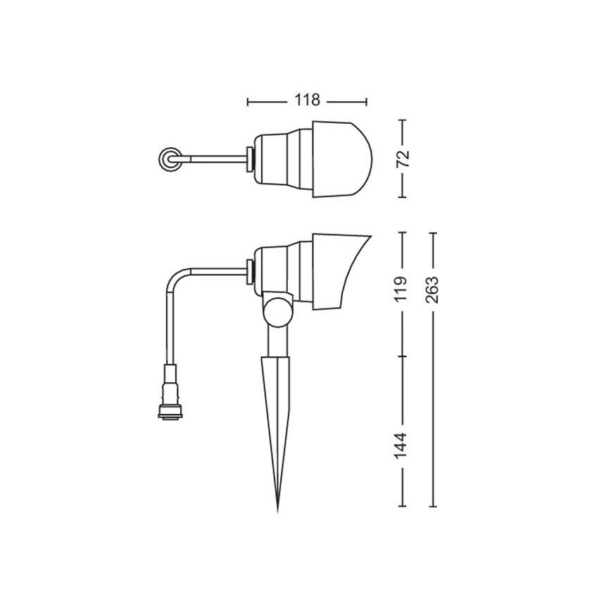 Philips -SADA 3x LED Venkovní bodové svítidlo LED/6W/230V 2700K IP44