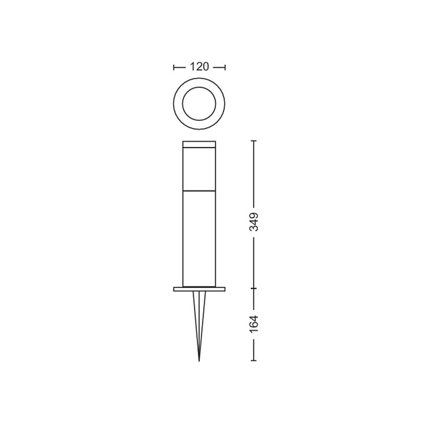 Philips - SADA 3x LED Venkovní lampa GARDENLINK LED/24W/230V 2700K IP44