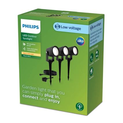 Philips - SADA 3x LED Venkovní svítidlo GARDENLINK REUEL LED/1,5W/230V 2700K IP44