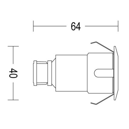 Philips - SADA 3x LED Venkovní zápustné svítidlo SPORE LED/1W/24/230V IP67