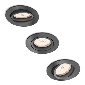 Philips - SADA 3x Podhledové svítidlo 1xGU10/5,5W/230V