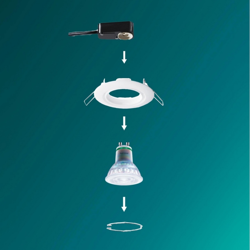 Philips - SADA 3x Podhledové svítidlo PERIDOT 1xGU10/7W/230V bílá