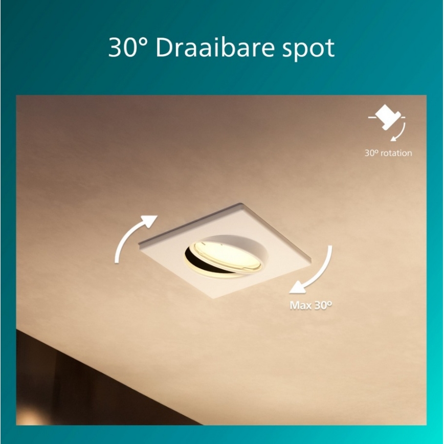 Philips - SADA 3x Podhledové svítidlo PERIDOT 1xGU10/7W/230V bílá