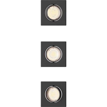 Philips - SADA 3x Podhledové svítidlo PERIDOT 1xGU10/7W/230V černá