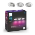 Philips - SADA 3xLED RGB Stmívatelné koupelnové svítidlo Hue XAMENTO 1xGU10/5,7W/230V IP44 2000-6500K