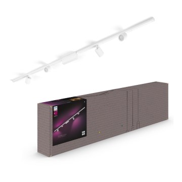 Philips  - SADA 4xLED RGB Stmívatelné bodové svítidlo do lištového systému Hue PERIFO LED RGB/20,8W/230V 2000-6500K