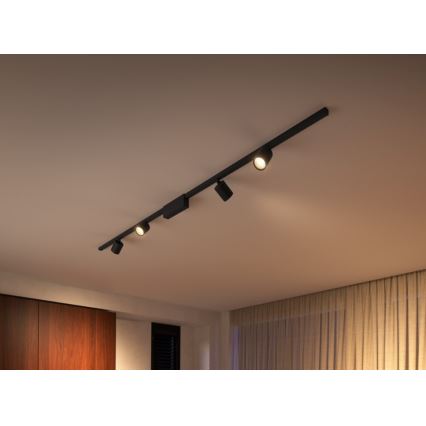 Philips  - SADA 4xLED RGB Stmívatelné bodové svítidlo do lištového systému Hue PERIFO LED/20,8W/230V 2000-6500K