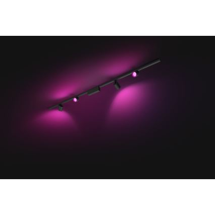 Philips  - SADA 4xLED RGB Stmívatelné bodové svítidlo do lištového systému Hue PERIFO LED/20,8W/230V 2000-6500K