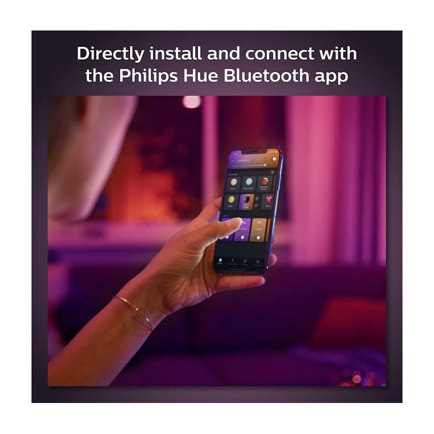 Philips  - SADA 4xLED RGB Stmívatelné bodové svítidlo do lištového systému Hue PERIFO LED/20,8W/230V 2000-6500K