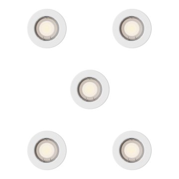 Philips - SADA 5x Podhledové svítidlo PERIDOT 1xGU10/7W/230V bílá