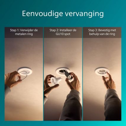 Philips - SADA 5x Podhledové svítidlo PERIDOT 1xGU10/7W/230V bílá