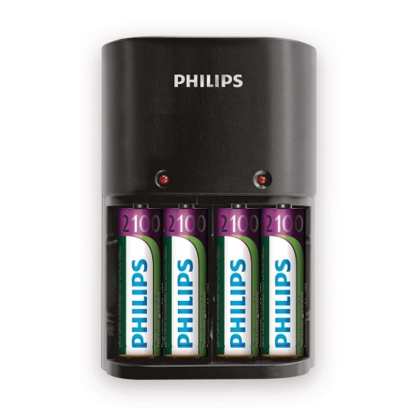 Philips SCB1490NB/12 - Nabíječka baterií MULTILIFE 4xAA 2100 mAh 230V