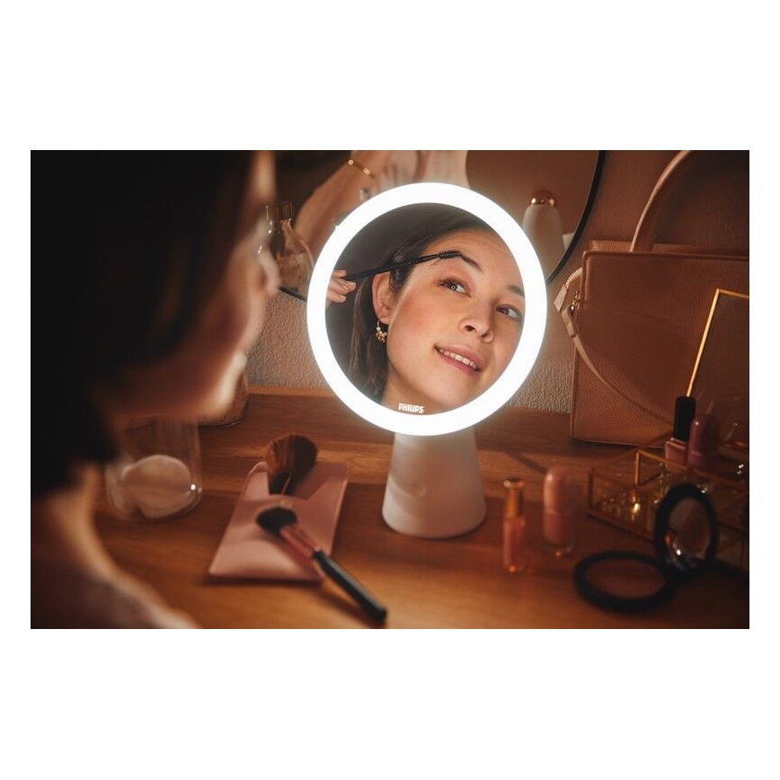 Philips - Stmívatelné kosmetické zrcátko s LED podsvícením MIRROR LED/4,5W/5V