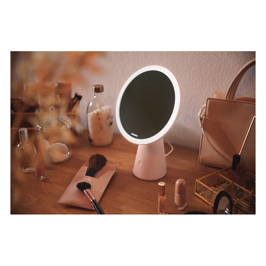 Philips - Stmívatelné kosmetické zrcátko s LED podsvícením MIRROR LED/4,5W/5V