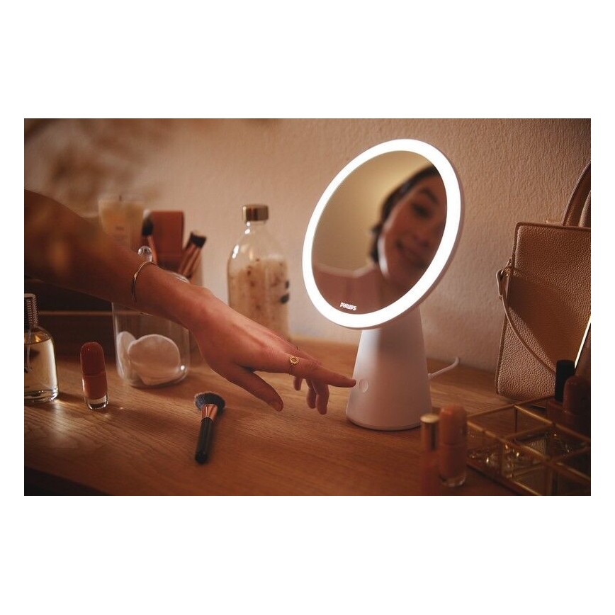 Philips - Stmívatelné kosmetické zrcátko s LED podsvícením MIRROR LED/4,5W/5V