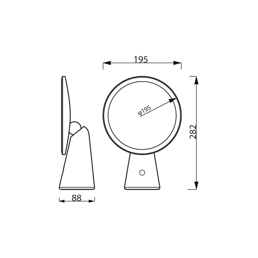 Philips - Stmívatelné kosmetické zrcátko s LED podsvícením MIRROR LED/4,5W/5V