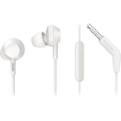 Philips TAE4105WT/00 - Sluchátka s mikrofonem JACK 3,5 mm bílá
