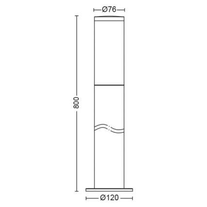 Philips - Venkovní lampa 1xE27/20W/230V 80 cm IP44