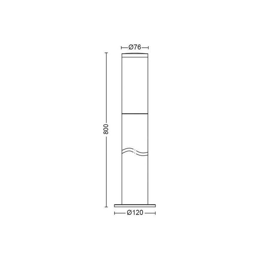 Philips - Venkovní lampa 1xE27/20W/230V 80 cm IP44