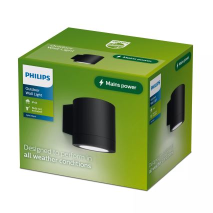 Philips - Venkovní nástěnné svítidlo FYLX 1xGU10/5W/230V černá IP44