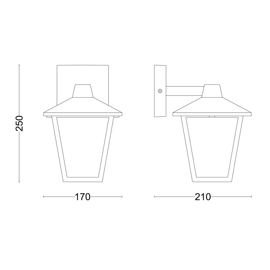 Philips - Venkovní nástěnné svítidlo KINNO 1xE27/25W/230V IP44
