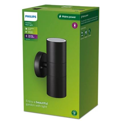 Philips - Venkovní nástěnné svítidlo KYLIS 2xGU10/25W/230V IP44