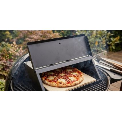 Pizza pec s dvířky a teploměrem 40x35,5x21 cm černá