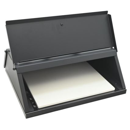 Pizza pec s dvířky a teploměrem 40x35,5x21 cm černá