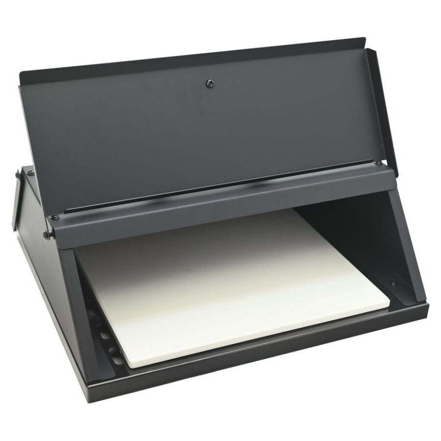 Pizza pec s dvířky a teploměrem 40x35,5x21 cm černá