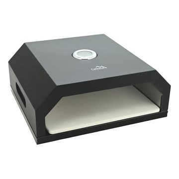 Pizza pec s teploměrem 40x34,5x16 cm černá