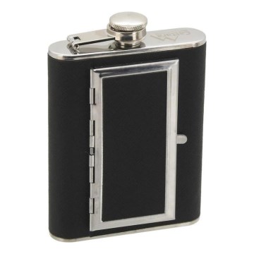 Placatka s pouzdrem na doutníky 175 ml černá