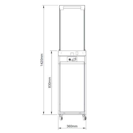 Planika - Venkovní plynový krb 142x36 cm 8kW 1xAAA šedá + ochranný kryt